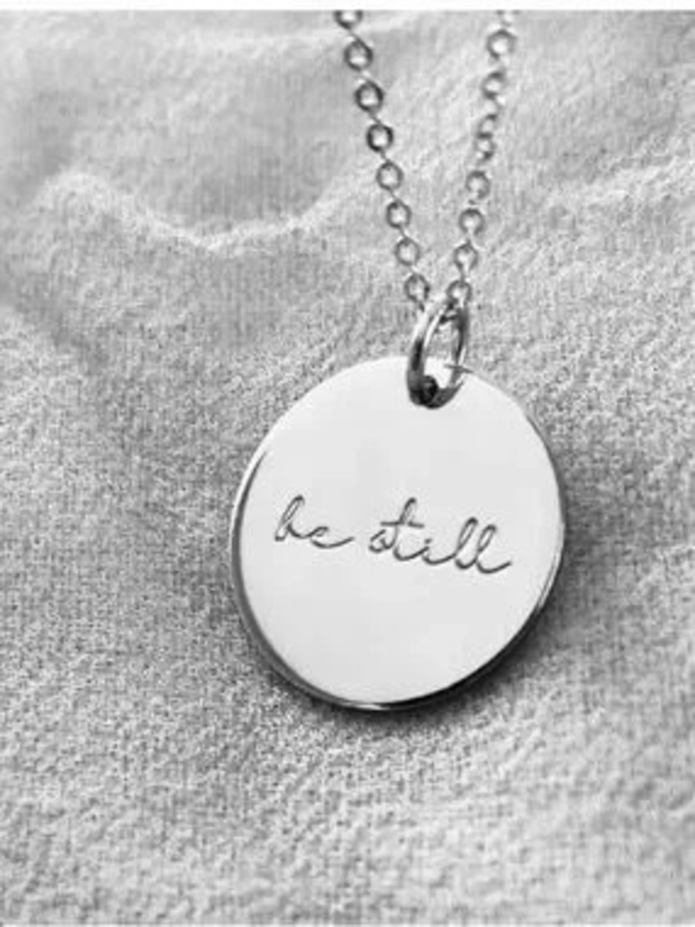 Be Still' Bible verse Christian motivational necklace PSALM 46:10